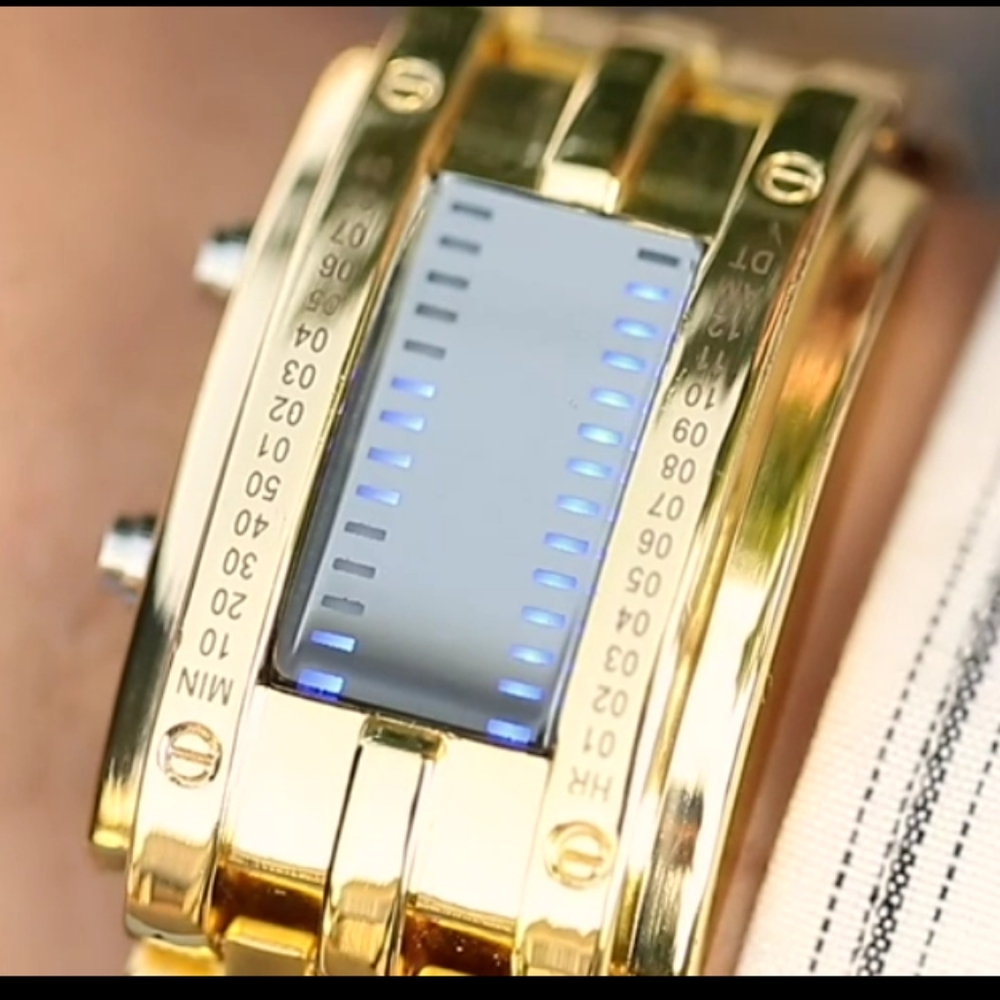 Binary Matrix Blue LED Digital Watch  - Picture 4 of 7